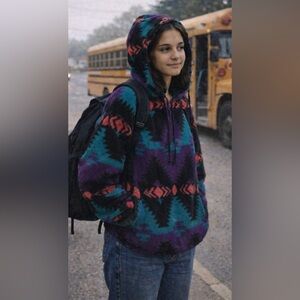 90s Aztec fleece pullover